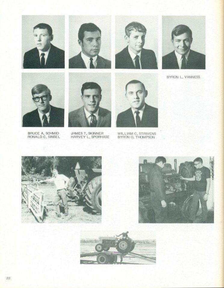 1970 Byron Vanness, Bruce Schmid, James Skinner, Ronald Sinsel, James Skinner, Harvey Sporhase, William Strivens, Byron Thompson, 